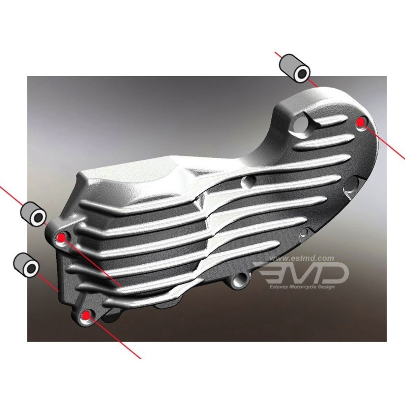 Cam Cover Ribsters  stile "Iron" per Sportster